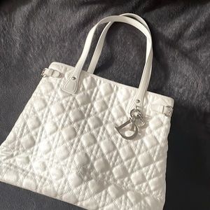 SOLD Dior Pearl White Panarea Coated Canvas